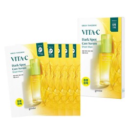 Goodal [3매 추가증정] 구달 청귤 비타C 잡티 케어 세럼 마스크 5매 [3 Extra Included] Gudal Green Tangerine Vitamin C Spot Care Serum Mask 5 Sheets [1 box of the main product [5 pieces] + 3 additional pieces赠送]