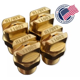Spaying System Carpet Cleaning 11002 Wand Jet Nozzle 1/8” Brass V-Jet 110-Degree (Set of 4)