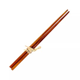 Hawaiian Handcrafted Koa Wood Chopsticks 8.5" Raffia Tied from Maui, Hawaii