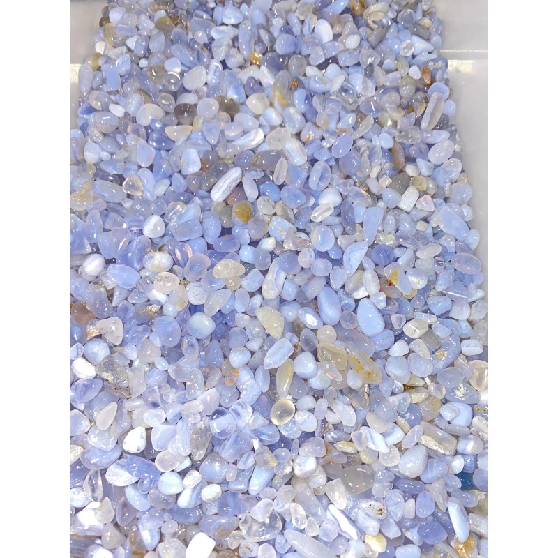 Bulk 1lbs Bag of Agate - Blue Lace Agate Polished