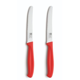 Richardson Sheffield FN228 R CUT Tomato Knife, with Red Handle, small, Silver, Grey (Set of 2)