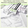 Tatuo 300 Pcs Reusable Plastic Wire Shelf Label Holders, Clear