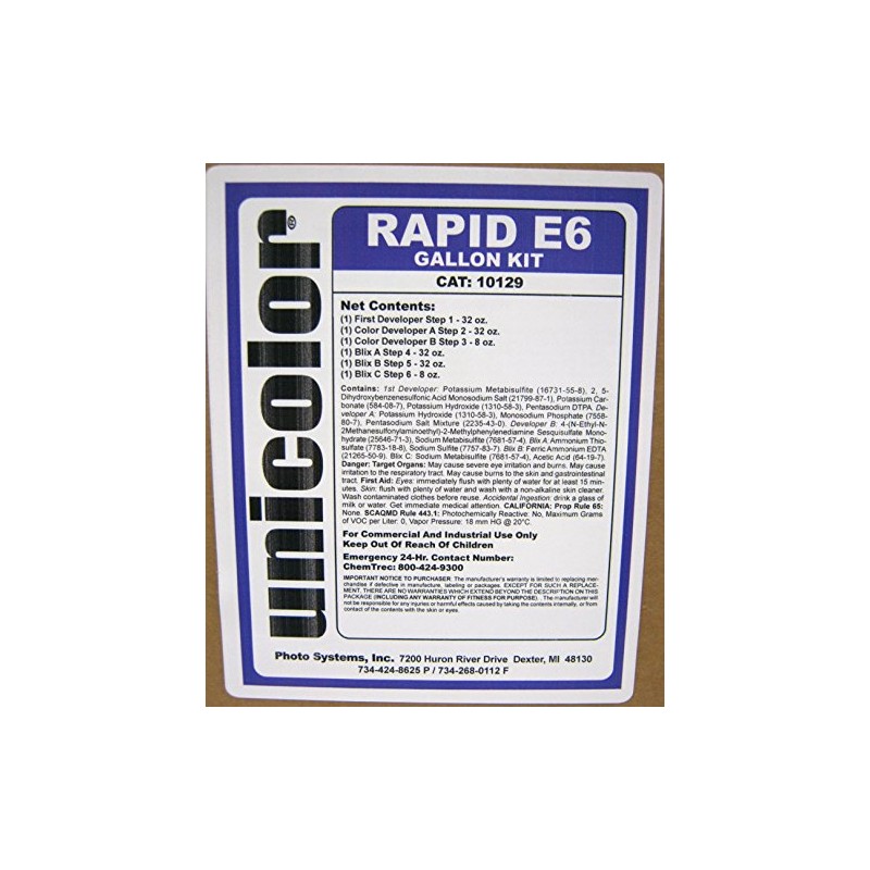 Ultrafine Unicolor E-6 Film Rapid Developing Kit 1 Gallon