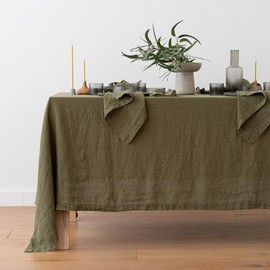 The Bed Linen Olive Green Cotton Napkins, Wedding Cotton Napkins Bulk, Stonewashed Cotton Napkins, Soft Cotton Napkins, Cotton Napkins, Bulk Cotton Napkins for Wedding (18X18 Inches 12 Pieces)