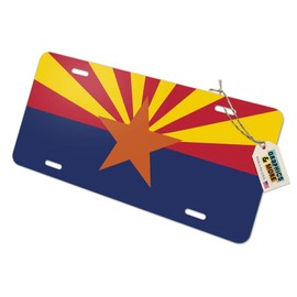 GRAPHICS & MORE Arizona State Flag Novelty Metal Vanity License Tag Plate