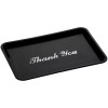 Choice BLACK RESTAURANT BILL/CHECK TIP TRAY WITH "THANK YOU" SILVER