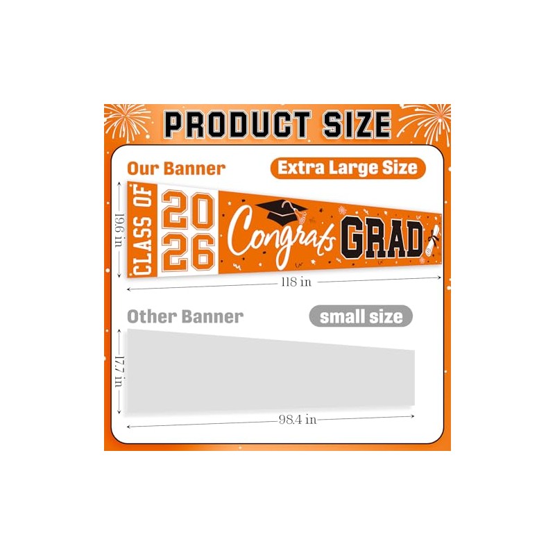 2026 Graduation Yard Sign, Large Congrats Grad Yard Banner Class