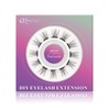 QDMEYEA DIY Eyelash Extensions 0.07-D Curl 10mm Natural 12 Clusters