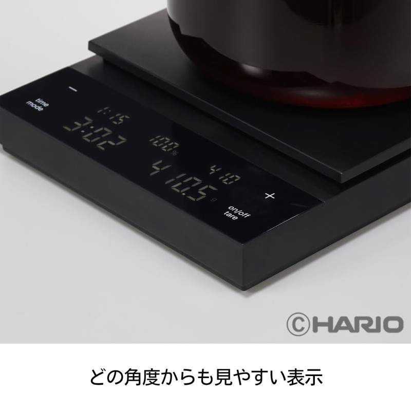 HARIO CST-2000-B Polaris Coffee Scale, Black, Scale, Coffee, Present, Gift