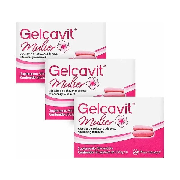 Gelcavit Mulier Isoflavonas C/30 Caps Pharmacaps - 3 Pack Sabor