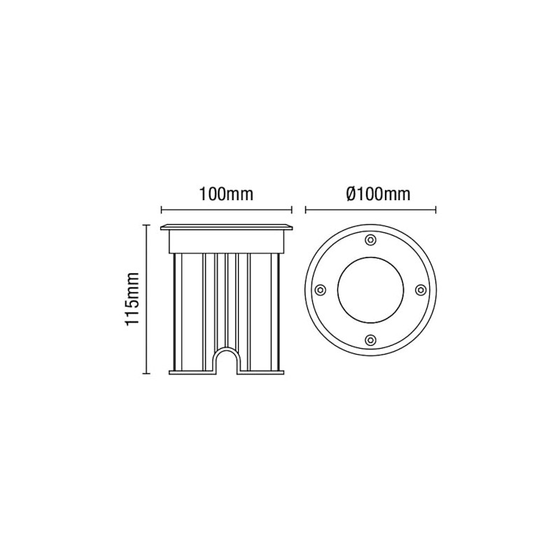 Forum ZN-20965-SST Pan IP65 Recessed Drive Over Ground Light Stainless