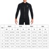 Men 3mm Neoprene Long Sleeve Wetsuit Top Warm Front Zipper