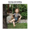 Hanging Boy Statue Hand Painted Rainproof Windproof Resin Outdoor Hanging
