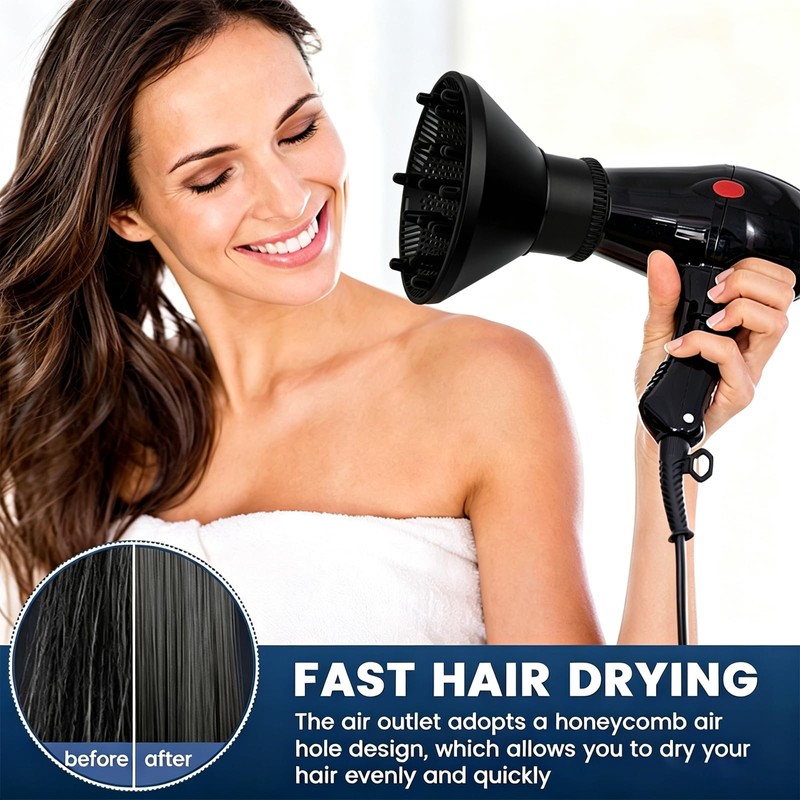 Universal Hair Dryer Diffuser, Blow Dryer Nozzle Hair Dryer-Attachment