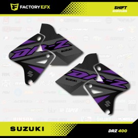 Factory EFX Gray Purple Shift Shroud and tank Graphics Kit fits Suzuki DRZ400SM Drz400s