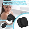 Fokroin 2-teiliges SetMassage-Peeling-Handschuhe, schwarze Körperpeeling-Handschuhe, Körperreinigender Peelinghandschuh，geeignet für Hautpflege und