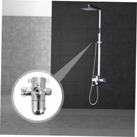 Angoily 1pc Tee Water Distributor Sink Valves Divider 3- Way Shower Diverter Extender Garden Hose Splitter Metal Hose Extension Faucet Water Divider American Style Socket Abs