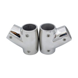 RANYUSS Marine Grade Stainless Steel 316 Polished Left and Right Hand Rail Fitting- 60 Degree T/Tee for 7/8in Tube