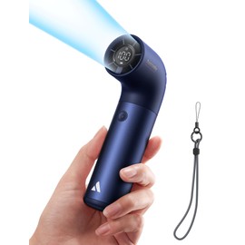 Aecooly Portable Handheld Fan, Powerful Turbo Air Tube Fan, 19000 RPM High Speed Aero Pro, 15H Max Cooling Time, 6 Speeds Aluminum Case, Mini Pocket Design, for Travel Beach Outdoor Activities -Blue