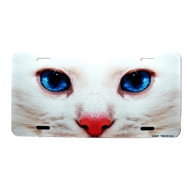 DIGIART INTERNATIONAL CAT EYES PAWS ANIMAL LOVE FRIEND METAL NOVELTY CAR LICENSE PLATE AUTO TAG