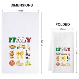 WCGXKO Italian Gift Italy Travel Gift Italy City Italy Trip Italy Trip Kitchen Decor Tea Towel (Italy Towel CA)