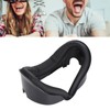 VR Face Pad Black Raised PU Leather Sweat Proof Light