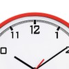 MPM Quality Design Plastic Wall Clock, Red/White, Quartz Stepper Motor,