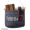 Felt Storage Bag Set of 4 | Hanging Basket, Grey,