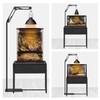 BOURDSERK Reptile Lamp Stand, Adjustable 15.7 to 74.3 In Heat