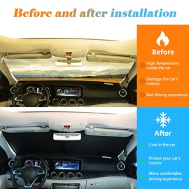 Car Windscreen Sun Visor for Benz E-Class 2016-2023 Car Foldable UV Rays Reflector Car Windscreen Glass Sun Visor UV Rays Sun Visor Protector Accessories