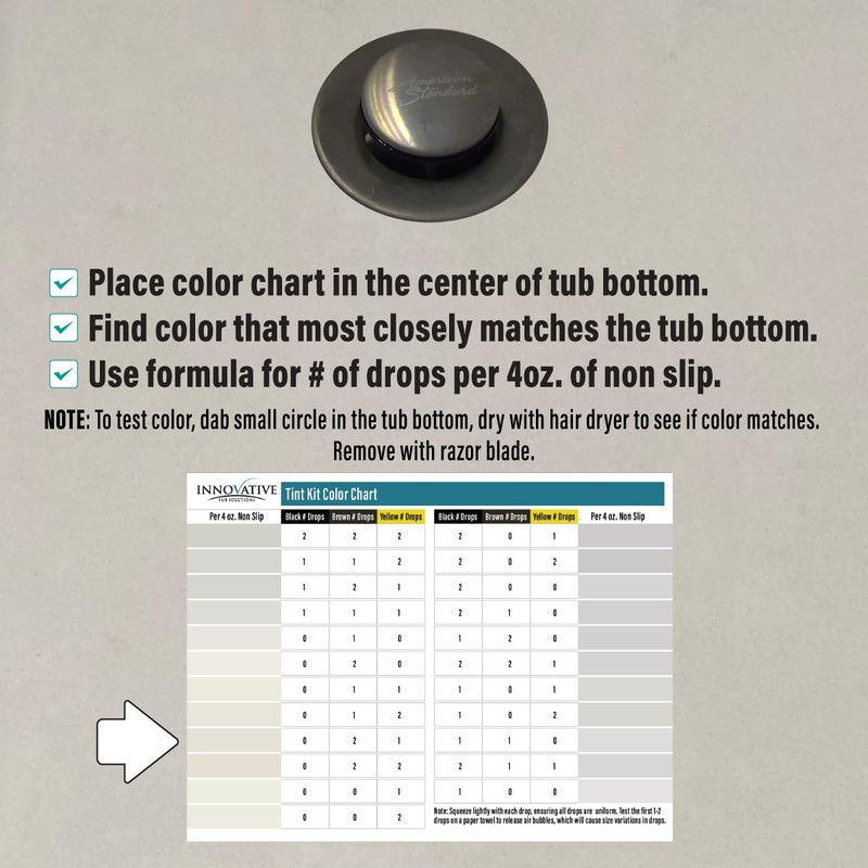TUB GUARD NON-SLIP COATING Universal Paint Tint Kit