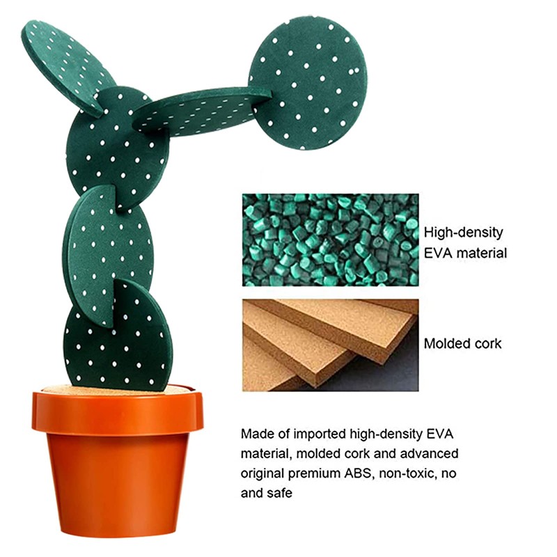 Coasters Cactus Set of 6 DIY Funny Coasters for Drinks