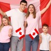 AUGSHY 22Pcs Canada Handheld Flags,14 x 21 cm Small Canadian