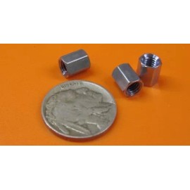 Basic Zinc Plate Steel Female Threaded Standoff, 1/4 Hex, 5/16" Length, 10-32 FT 12pcs