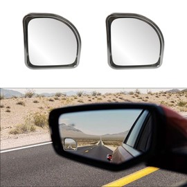 2PCS Fan Wide Angle Convex Rear Blind Spot Mirrors, 360° Adjustable Blind Spot Mirror with HD Glass and ABS Housing, Automotive General Accessories for Cars, Trucks, and RVs (Silver)