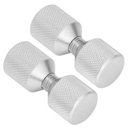 Pack of 2 Premium Flange Alignment Pins, 1 1/8 Inch Anodized Aluminium Double Hole Pin Set for 0.5 to 14 Inch 150LB Flanges (Silver)