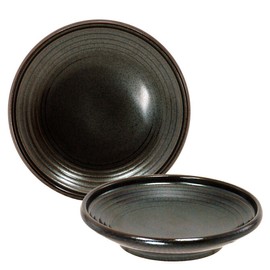 Made in Japan 2 PCS. Japanese 3.5"D Sushi Soy Sauce Dipping Dishes Kessho Black, Made in Japan