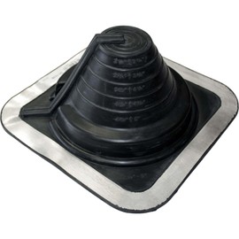 #3 (1/4" to 5") DEKTITE Square Base Combo Pipe Flashing Boot: Black EPDM Square Base Flexible Pipe Flashing Dektite (DC103BC)