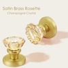 SHINY HANDLES Champagne Glass Crystal Door Knobs Interior,Passage Satin Brass/Brushed