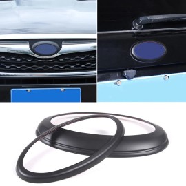 autotrim000 Matte Black Front+Rear Emblem Badge Cover Trim  For Subaru Forester 2013-18 2PC