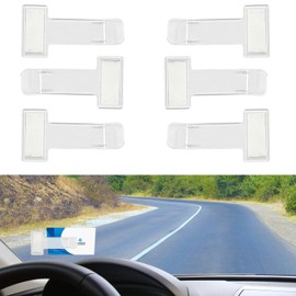 LBYHZS 6 Pcs Tag Pase Soporte, Porta Tag para Auto, Soporte para Tag Pase Autopistas, Soporte Transparente para Etiquetas de Aparcamiento, Alta Visibilidad, Ideal para Tag Pase y Permisos