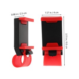 Mobestech Car Steering Wheel Phone Mount Rotatable Smartphone Holder Clip for Easy Compatible with Phones for Safe Driving Red