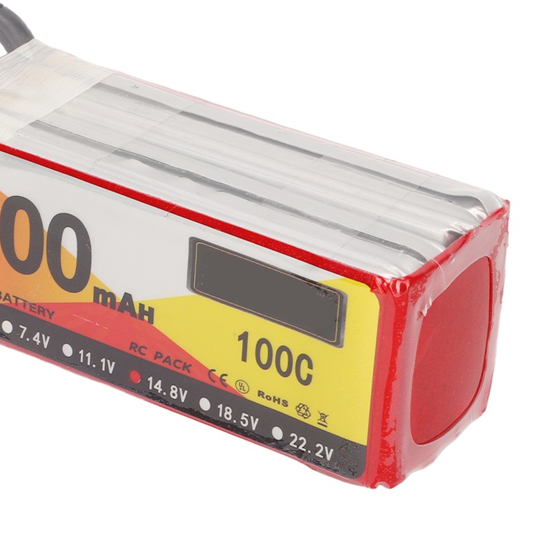 1800mAh Lipo Battery 100C Discharge Rate 14.8V 4S XT60 Plug