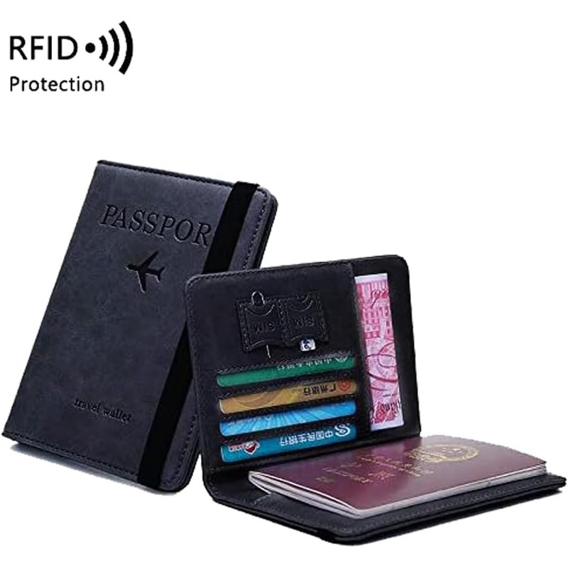 Lumbor37 Caja de Pasaporte RFID Billetera Caja de Tarjeta de
