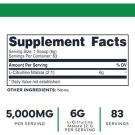 Type Zero Clean L-Citrulline Malate 2:1 Powder Drink Mix (500g, Unflavored) (83 Servings) - Keto Friendly, Gluten Free, Non-GMO