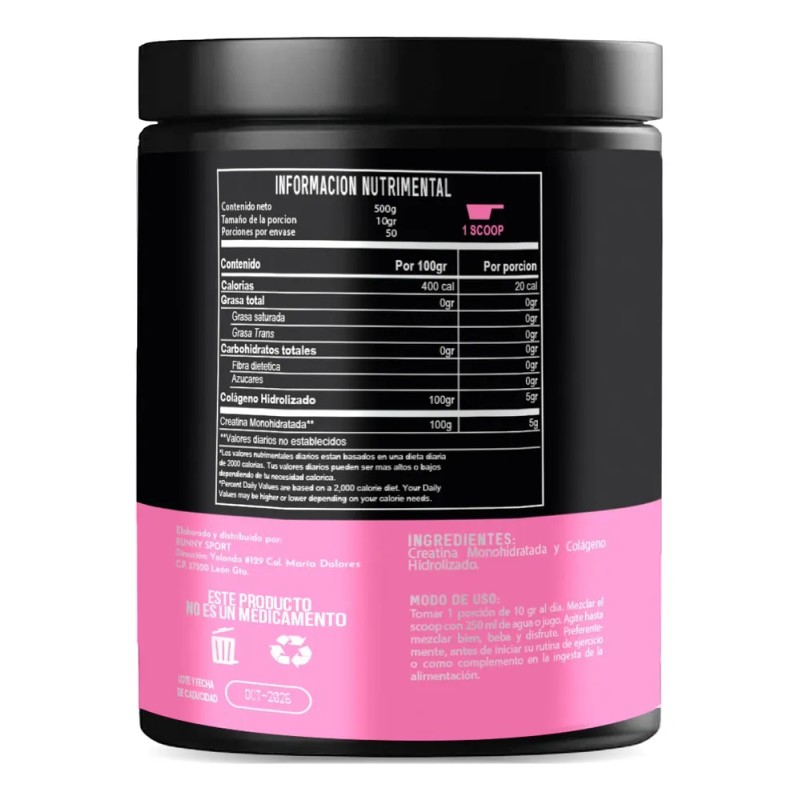 Creatina Colgeno Suplemento Monohidratada Heragen 500g Mango-