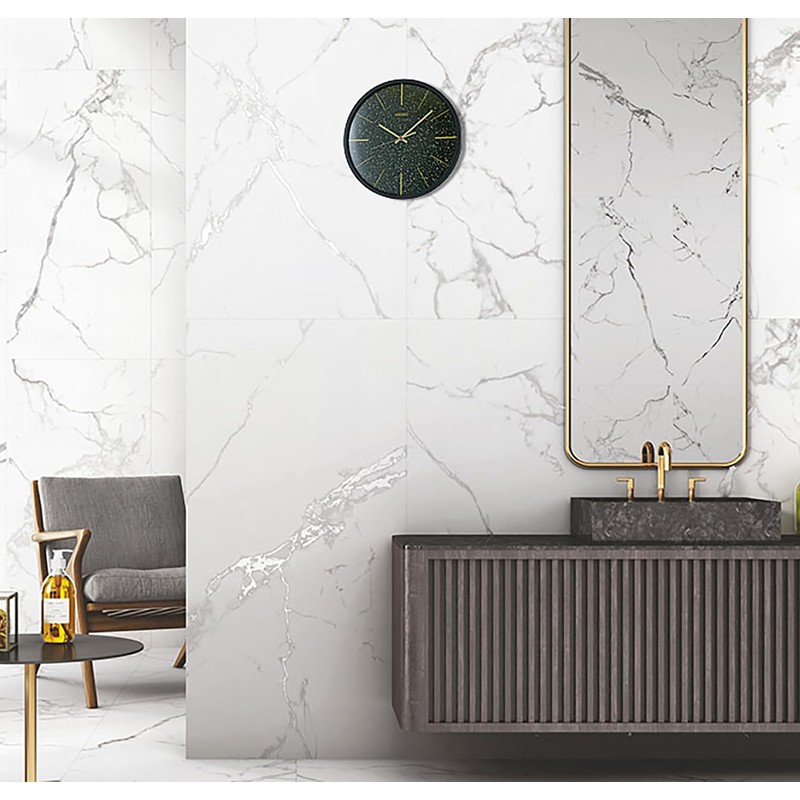 Seiko Taylor Non Ticking Wall Clock, 13 Inch, Black