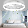 CHAREADA Ceiling Fans with Lights and Remote, 20" Foldable Modern