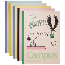 Sunstar Stationery S2637634 Snoopy Campus Notebook, Dot, B Ruled, 5 Books