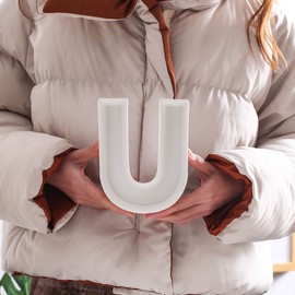 Coffeezone Porcelain Letter Dish & Plates for Candy/Nuts Ideas, Wedding Party Gift (Letter U)